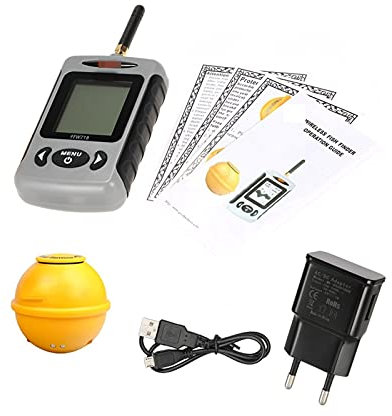 Samnuerly 45M/135FT Wireless Portable Fish Finder Sonar Sensor Depth Sounder Alarm for Pesca Ocean River Lake for Ice Lake Boat Fishing