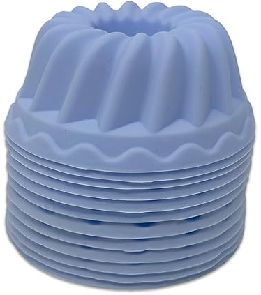 mixed24 12x Silikon Mini Gugelhupf Backformen Kuchenformen Gugelhupfformen (Blau)