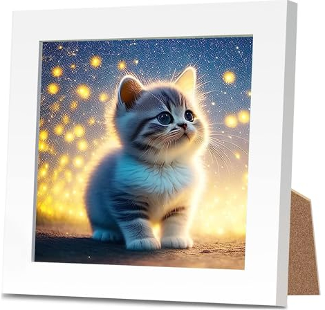 Lithyc Diamond Painting Katze, Kinder mit Zubehör für Diamantmalerei, Kunst und Handwerk, Wanddekoration zu Hause