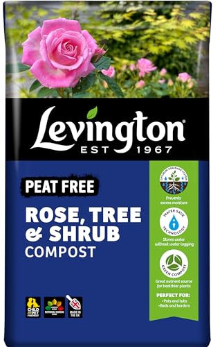 Levington PEAT FREE Rose, Tree & Shrub Compost, 50 litre