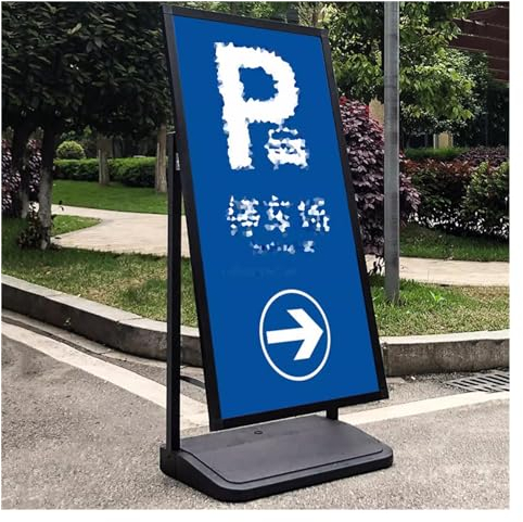 Plakatwand-Schild, bodenstehender Schilderhalter, robuster Plakatständer für Bürgersteigschilder für Unternehmen, Messen, Büros, Supermärkte, Einkaufszentren (Farbe: Schwarz, Größe