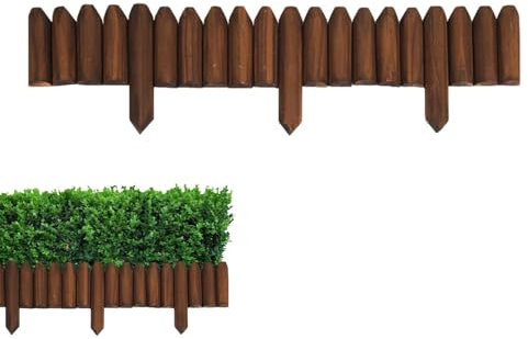 Clôture courte en bois pour jardin, clôture de pelouse, bordure de parterre de fleurs, clôture en bois pour maison, cour, treillis d'escalade