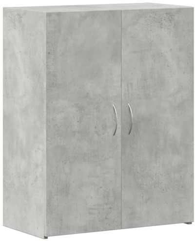 Armoire de classement gris béton bois d ingénierie