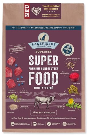 Lakefields Premium SUPERFOOD RIND, die Trockenfutter-Sensation für Ihren Hund, Größe:2 x 2.5 Kg