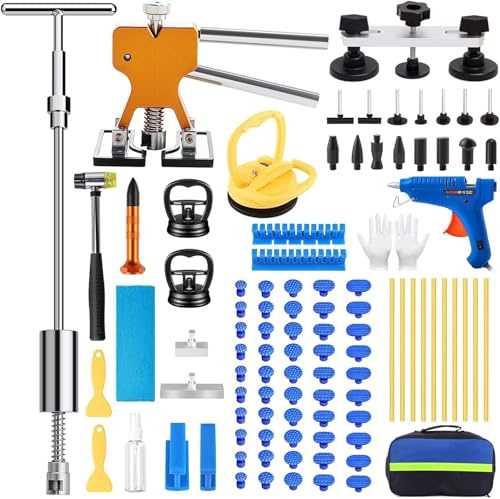 OKSTENCK 97 PCS Car Dent Repair Kits Auto Paintless Dent Repair Kits Repair of Different Auto Dent Car Hail Damage Dent & Door Dings Good