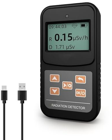 Memows Contatore Geiger Rilevatore di Radiazioni Nucleari Contatore Geiger Portatile Geiger Counter con Display LCD Dosimetro Radiazioni Personale Misuratore di Radiazioni Rilevare Raggi X Beta Gamma