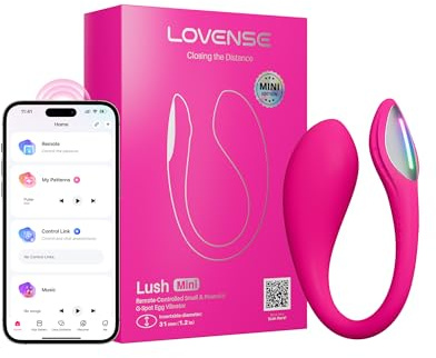LOVENSE Lush Mini Remote Control Vibrator, Sex Toys for Woman with10,000+ Powerful Vibrations Solo Couples Play Wearable Small G-spot Adult Toys for Beginner Waterproof Quiet Portable for Travel