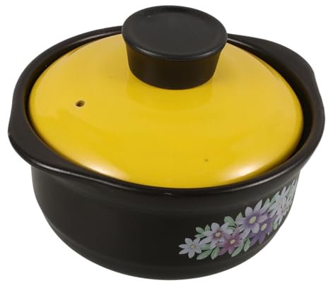 OUNONA Casseruola Di Terracotta Per Cucinare Pentola Per Stufato in Casa Pentola Per Brasare Pollo Doppi Manici Conduzione Del Calore Uniforme Resistente All Usura Adatto Per Brasare