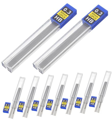 VILLFUL 20 Boxen Automatische Bleistiftminen Pack Hb Resin Mine Bruchsicher für Schreiben und Zeichnen Kompatibel mit Meisten Druckbleistiften und Langlebige Schriftzüge