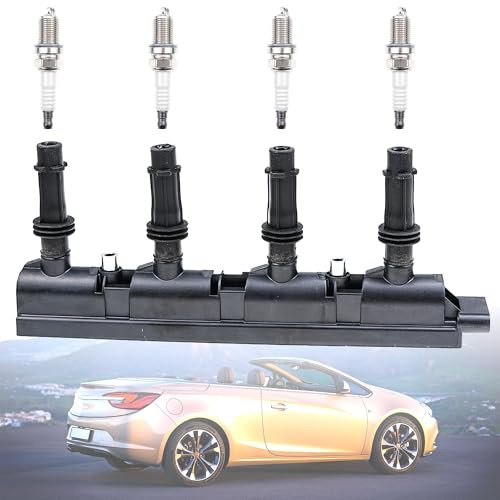 LEVANLIGHT Ignition Coil & Spark Plug Pack Replacement Fit for Op el Ast ra Co rsa Insig nia Me riva Mok ka Ada m Za fira Chevro let Av eo Cru ze 1.2L 1.4L Replace#