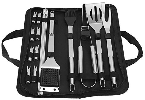 Bonbela Grillverktyg - 21st BBQ Utomhus Rostfritt Stål Grillgrillverktygsredskap Kit Kök Tillbehör