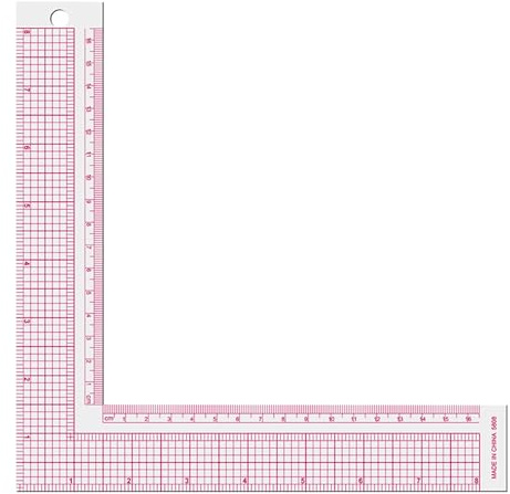 Plastic L-Square Sewing Ruler, Sewing Measuring 90 Degree Curve Sewing Measure Professional Tailor Craft Tool for Sewing, Cutting, Designers, Pattern Maker and Tailors