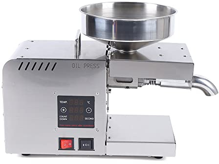 1500W Oil Pressing Machine, Cold & Hot Pressing Electric Oil Mill with Intelligent Temperature Control and Digital Temperature Adjustment, Oil Extraction Machine For Oil Content Above 25% Crops