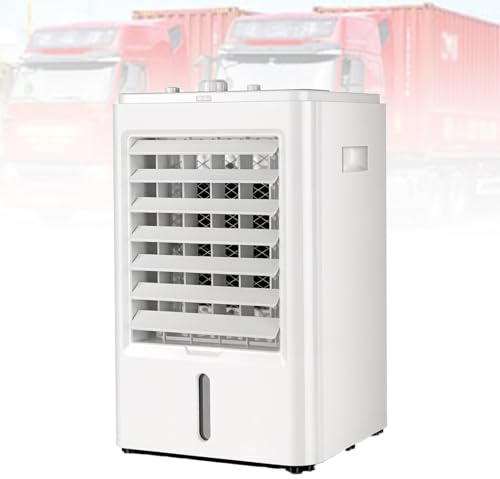 DzkZen Mini Aire Acondicionado para Autocaravanas, Ventilador De Aire Acondicionado PortáTil, Enfriador De Aire Evaporativo con 3 Velocidades De Viento, para Autocaravanas 12V