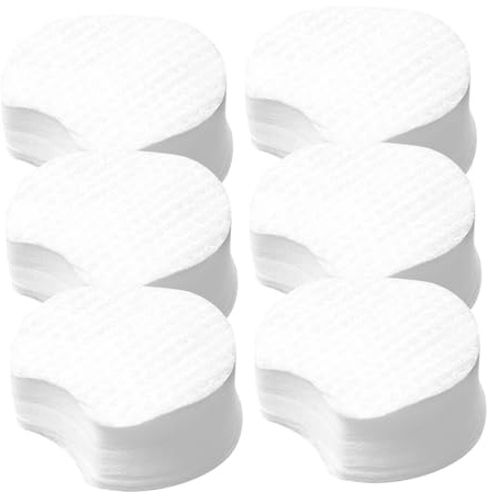 Toyvian 1200 Stück Make Up Entferner Pads aus Vlies Halbmondförmig Weiß Dicker Feuchtpad für Schonende Gesichtsreinigung bei Frauen und Mädchen