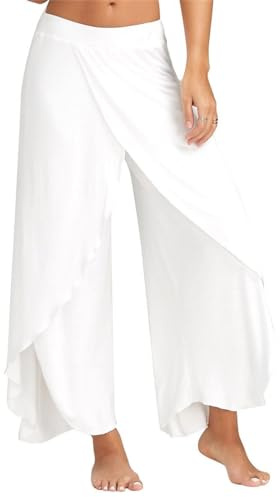 Pantalón para mujer, deportivo para yoga, ligero, para verano o playa, cómodo y holgado, Mujer, H126-009, XL(EU40)