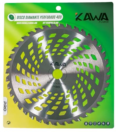 Kawapower KW00541 Disco Cuchilla de Widia Pro con 40 Puntas para desbrozadora