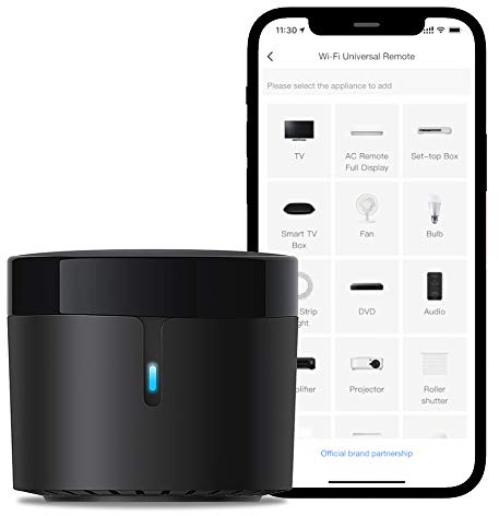 Broadlink - RM4 Mini - Universelle IR-Audio-Video-Fernbedienung, Smart Home WLAN Remote-Hub, kompatibel mit Alexa (RM4 mini)