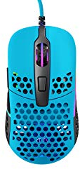Xtrfy M42 RGB, ultralätt trådbunden gamingmus, toppmodern Pixart 3389-sensor, modulärt hölje (2 storlekar ingår), justerbar RGB-belysning, Miami Blue Edition