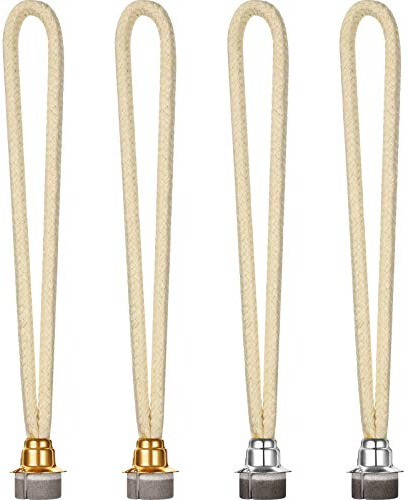 4 Pieces Oil Lamp Wick Replacement Fragrance Oil Lamp Wick for Catalytic Burner Diffuser Aromatherapy Wedding Decorations(18 mm/ 0.71 Inch,Gold and Silver)