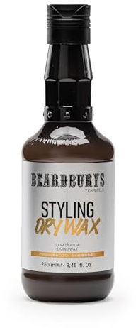 Beardburys Cire pour cheveux secs, ajoute du volume et de la texture, tenue moyenne à forte – brillance moyenne, tonique coiffant avec une base de cire liquide, 250 ml