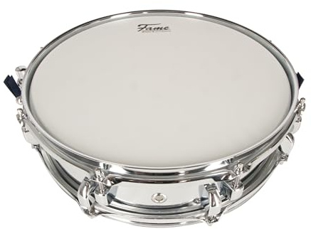 Fame FSSB-35 Piccolo Steel Snare Drum, 14x3.5 Zoll, Verchromt, Stahlkessel, Hohe Lautstärke, Durchsetzungsstarker Sound, Stabile Double-Lugs, Coated Drumhead