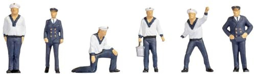 Noch® Marins, Figurines à l'échelle 1:120 (TT) pour Le modélisme ferroviaire, Ainsi Que Les maquettes de navires et dioramas