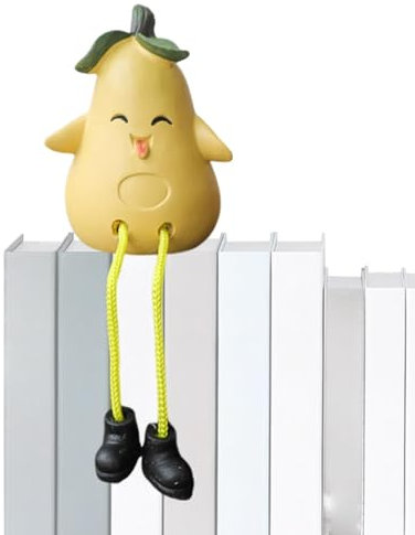 Tuxxjzm Sitting Figurines for Shelves, Dolls with Dangling Legs | Long Legged Dangling Doll in Fruit Shape Sculptures | Unique Home Decoration, Creative Shelf Decoration for Desk