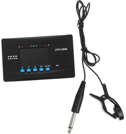 Elektronischer Guzheng Tuner Jmt-600b mit Metronom für Spieler | 1 Satz, Portable Ausführung, Hochkontrastiges Lcd, Präzise Stimmung, Schwarz, Abs und Metall, für Guzheng