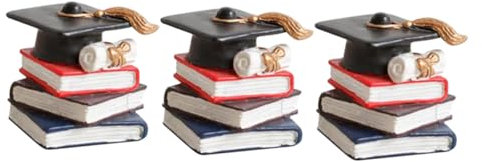 GARVALON 3stücke Teiliges Abschlussfeier Tortendekoration Doktorhut Und Bücher Cupcake Topper Für Graduierungsfeier Kreative Party-dekorationen Für Festliche Atmosphäre