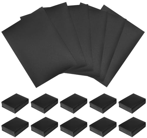 ViEinkaufen 500 Pcs Soft Card Sleeves,66 x 91 mm Standard Size Sleeves for Trading Cards,MTG,TCG,Sports Card,Game Cards(Black)