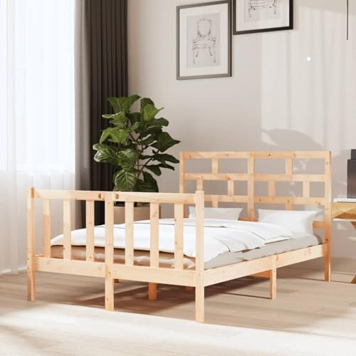 Buzaza Massivholzbett Bettgestell Bed Frame Bett Mit Bettkasten Hausbett Bett Massivholz Kiefer 140x190 cm - 3101328