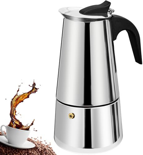 DITOSH 12 Cup Stovetop Espresso Maker Stainless Steel Moka Pot Espresso Maker Percolator Italian Coffee Maker Capable Mocha Coffee Machine Cafe Classic Maker for Home & Camping 600ml 20oz