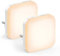 NIWOHOM Luz Nocturna Infantil Enchufe, 2 Piezas Nocturna LED para Habitación con Sensor, 3 Niveles de Brillo, Lampara Bebe Noche para Baño, Armario, Pasillos, Dormitorio, Sala, Blanca Cálid