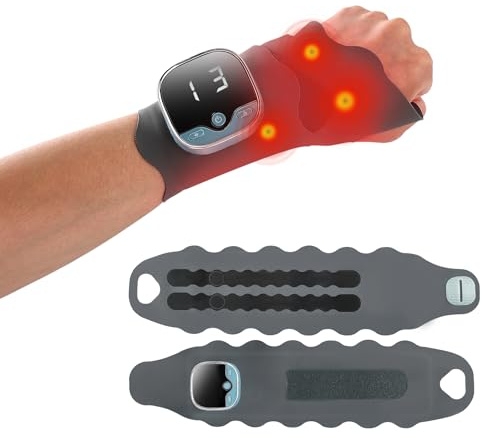 Massaggiatore Da Polso Ems,5 Modalità/9 Intensità,3 Livelli Di Calore, Allevia L'Affaticamento E Il Dolore,Massaggiatore A Mano Senza Fili Per Braccia,Gomiti,Polsi