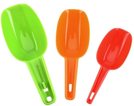 GLEAVI 3pezzi Palette Multiuso Per Farina Ghiaccio e Riso in Plastica Alimentare Pratiche e Resistenti Per Cucina e Bar