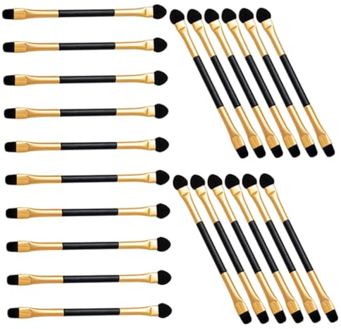 OUNONA 20 Piezas Pincel De Sombra De Ojos De Doble Punta Pinceles De Maquillaje Para Mujer Herramientas Para Sombra De Ojos Uso Para