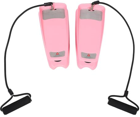 Hemobllo Kleiner Stepper mit Widerstandsbändern Tragbarer Stepper für Zuhause und Büro Rutschfestes Trainingsgerät für Beine und Oberschenkel Rosa