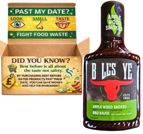 Bull’ss-Eyee BBQ Sauce Apple Wood Smoked Flavour Case Deal 6x360g Best Before 05/07/2025 American Style Barbecue Sauce for Grilling & Marinades