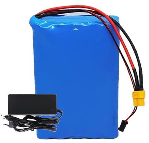 Batería para Bicicleta Eléctrica De 36V Y 10Ah, Batería para Patinete Eléctrico, Paquete De Baterías De Iones De Litio Impermeables 10S2P para Bicicleta Eléctrica con Cargador