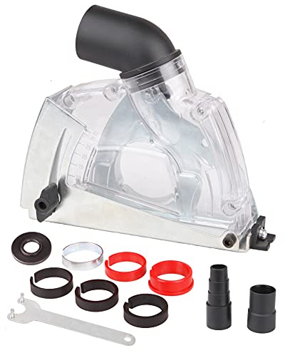 Aidelife AD-1803125 Winkelschleifer Staubsammelaufsatz, Schneidestaubhaube 10,2 cm bis 12,7 cm