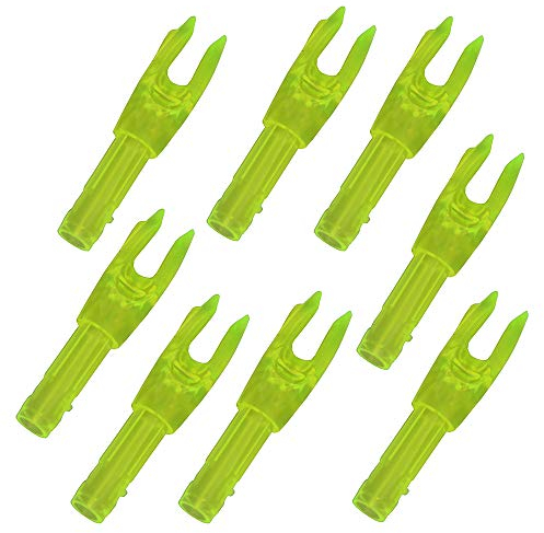 UP100 50 Stück Transparent Blau/Rot Bogenschießen Nock L Größe Pfeilwelle G Nocken Kleine Fuge, 098 für inneren Welleninnendurchmesser 4.2mm (Transparentes gelb)