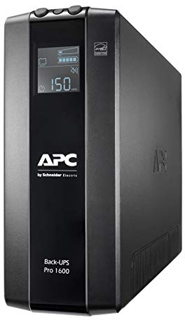 APC by Schneider Electric Back UPS PRO BR1600MI Gruppo di Continuità UPS, 1600VA , 8 Uscite IEC, Interfaccia LCD, Protezione Linea Dati da 1 GB