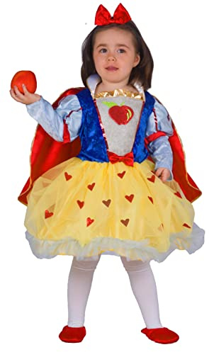 Ciao Biananeve Dolce Fiaba kostym för flickor, Giallo/Rosso/Blu, 4–5 år