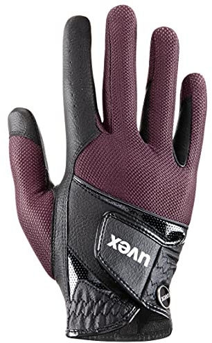 uvex sumair - flexibel ridhandske för dam och herr - hållbar - optimal ventilation - black-burgundy - 6
