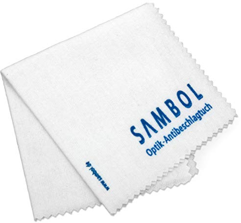 Sambol - Brillenputztuch mit Antibeschlag aus Baumwolle 18x18 cm