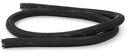 Sintron System Kabelschlauch, gewebter selbstschließender hochflexibler Kabelkanal, aus halogenfreiem Polyester-Mono/Multifilament, Kabelmanagement für Büro, PC, TV, 10 mm-3 m, schwarz
