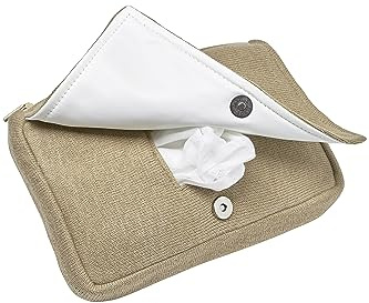 Meyco Baby Feuchttücheretui Knit Basic Reißverschluss Baumwolle Taupe | 100 % Baumwolle, Feuchttücherbox, Reißverschluss