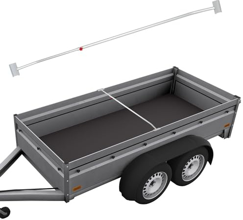 1 x Anhänger Flachplanenbügel Aluminium verstellbar 108-146 cm mit Knaufschraube Alu-Bügel für Anhängerplane Planenstütze