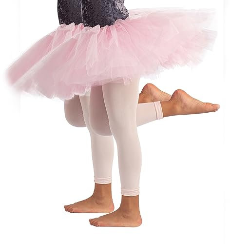 CALZITALY Pack 1 oder 2 Paare - Mädchen Tanz Leggings, Ballett Leggings, Ballet Footless Tights, Schwarz, Rosa, 4-6, 8-10, 12-14 Jahre, 60 Den, Made in Italy (4-6 Jahre, 2 X Rosa)
